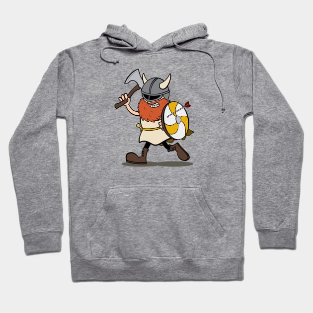 Viking Berserker Cartoon (Player 4 / yellow) Hoodie by Koyaanisqatsian